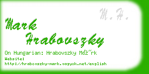 mark hrabovszky business card
